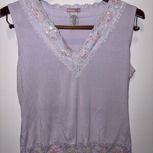 Lavender Embroidered Women's Top
